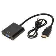 ADATTATORE LINK HDMI TIPO A MASCHIO VGA FEMMINA CON PRESA AUDIO 3.5MM