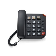 TELEFONO FISSO BRONDI BRAVO 15  TASTI GRANDI TASTO SOS BLACK