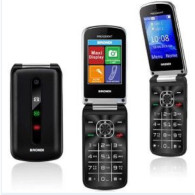BRONDI PRESIDENT 3" GSM ULTRA SOTTILE CARATTERI GRANDI DUAL SIM BLACK ITALIA SENIOR PHONE