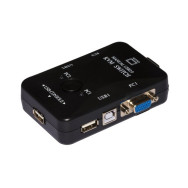 SWITCH LINK KVM 2PC USB/VGA/KB + AUDIO MOUSE CON CAVI INCLUSI PER CONDIVIDERE 2 PC CON UN MONITOR