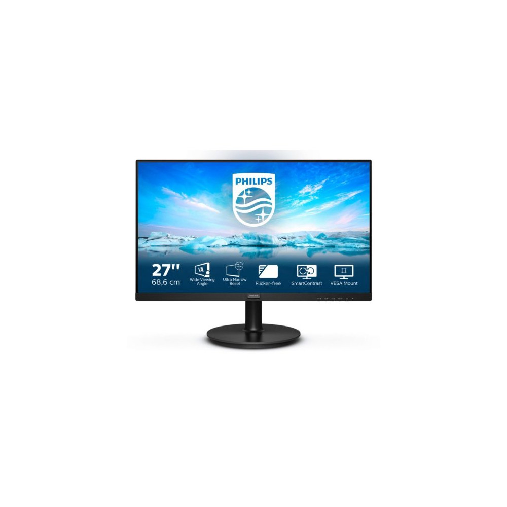 MONITOR PHILIPS GAMING 27" ADAPTIVE SYNC 75HZ LED HDMI VGA VESA FRAMELESS FLICKER FREE LOW BLUE PROTEZIONE OCCHI 271V8L/00