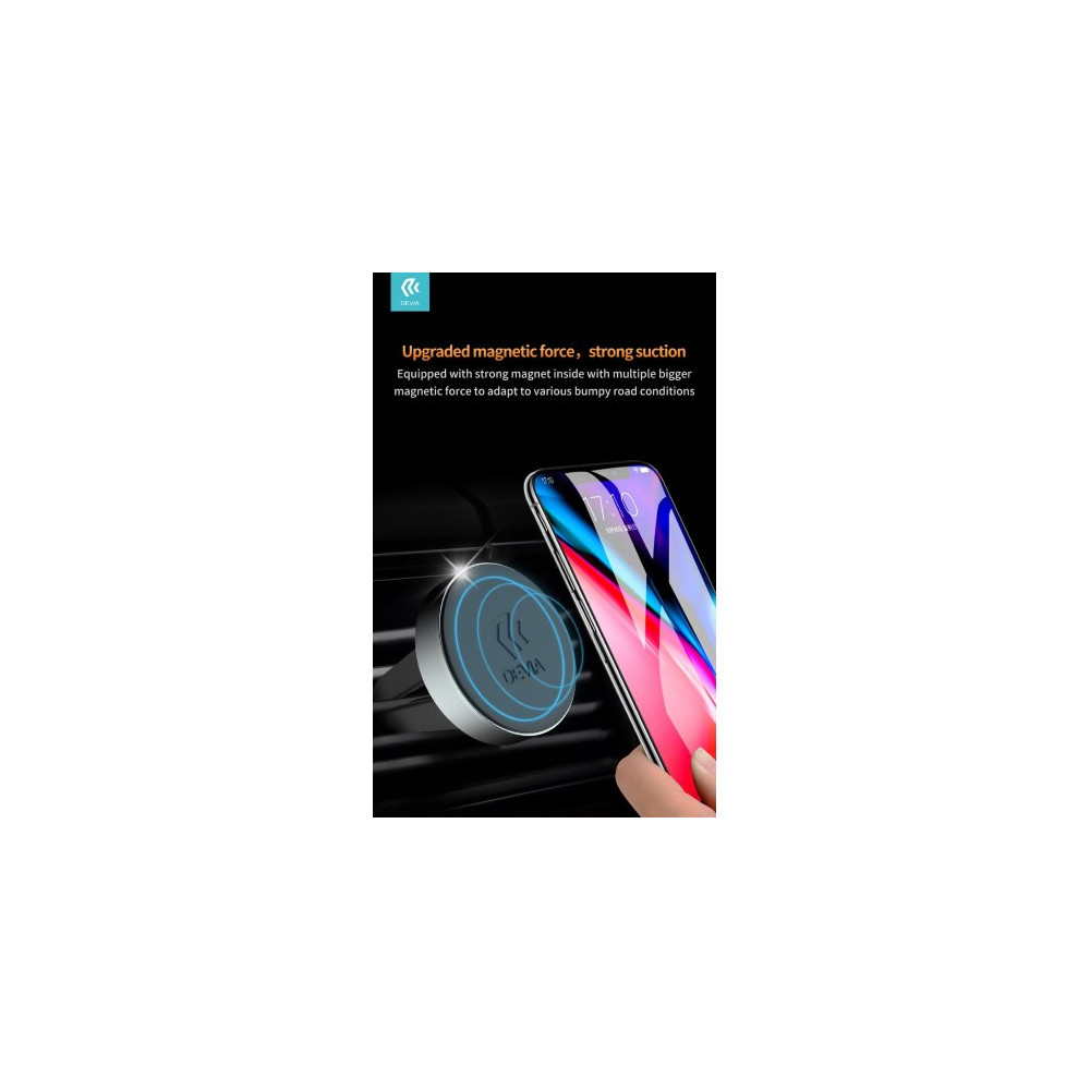 DEVIA CIRCLE SUPPORTO PAR AUTO DA BOCCHETTA ARIA MAGNETICO NERO