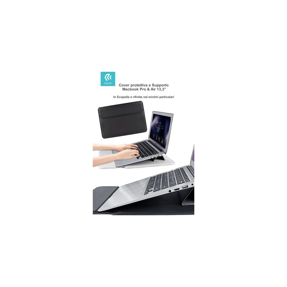 CUSTODIA DEVIA PROTETTIVA PER MACBOOK PRO E AIR 13,3 2020 COLORE NERA