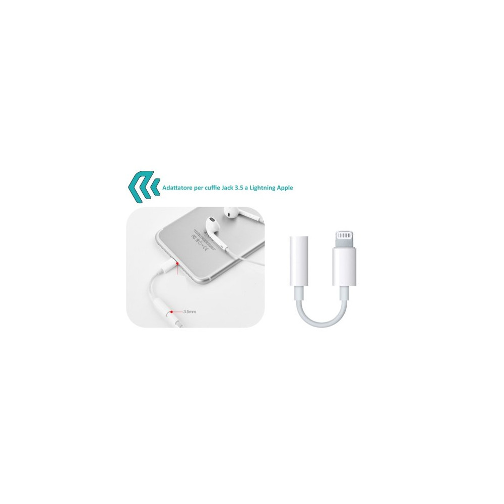 DEVIA ADATTATORE PER AUDIO JACK 3,5 A APPLE LIGHTNING IPHONE