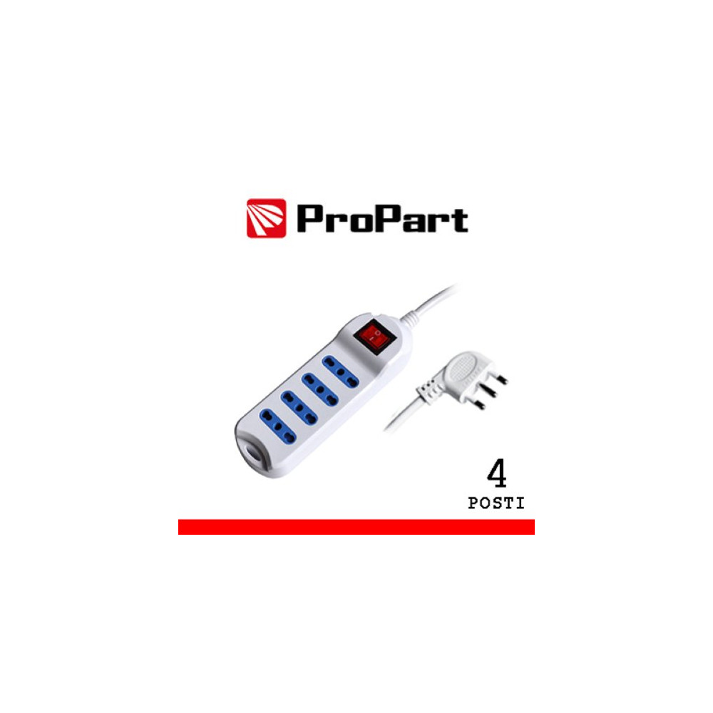 PROPART MULTIPRESA 4POS BIPASSO SPINA16A +INTERR.