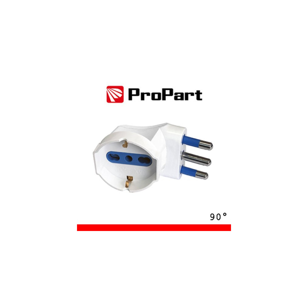 PROPART ADATTATORE SCHUKO 90Â° SPINA16A SALVASPAZIO