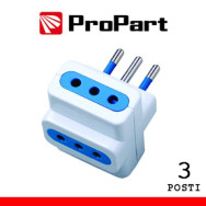 PROPART ADATTATORE 3POS 10A SPINA10A POLYBAG