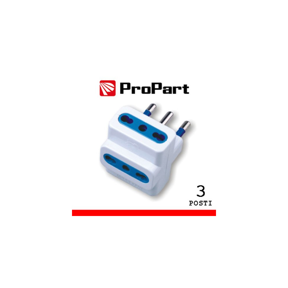 PROPART ADATTATORE 3POS BIPASSO SPINA16A POLYBAG