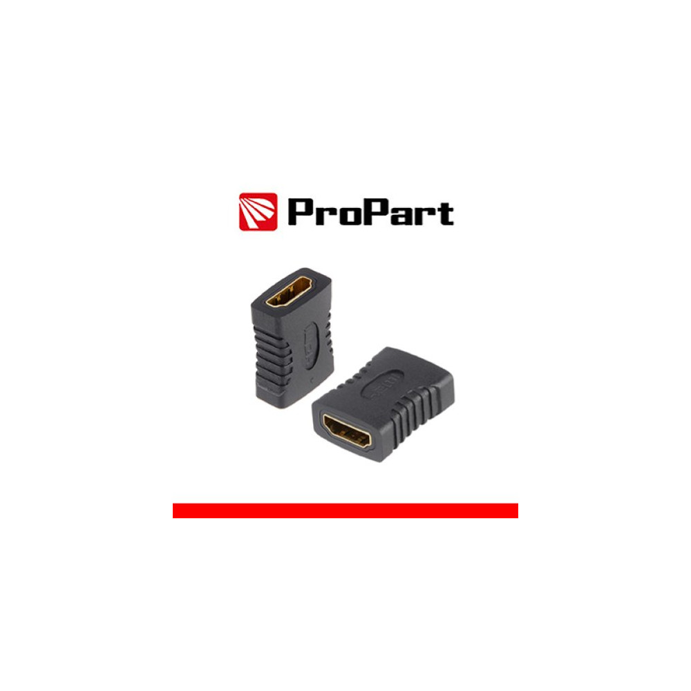 PROPART ADATTATORE PRESA HDMI (19PIN) Â" PRESA HDMI (19PIN) DORATO