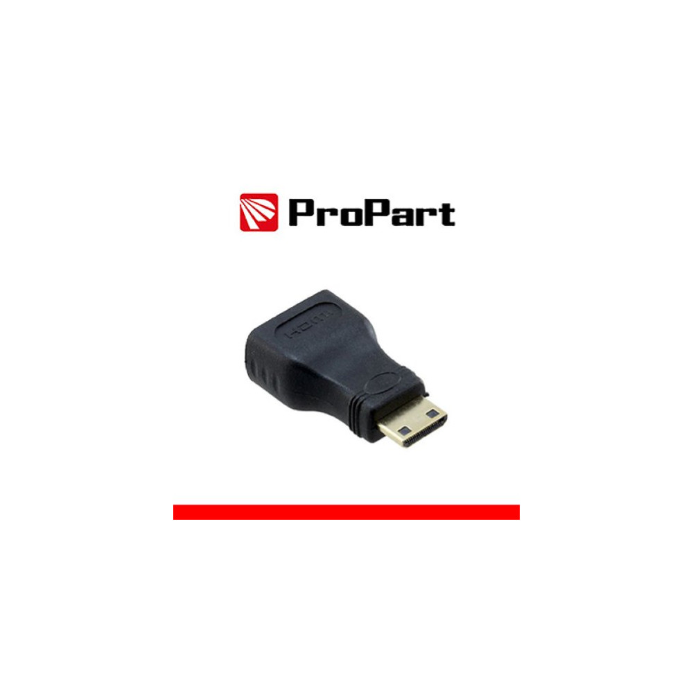 PROPART ADATTATORE SPINA HDMI MINI(TIPO C)Â"PRESA HDMI(19PIN) DORATO