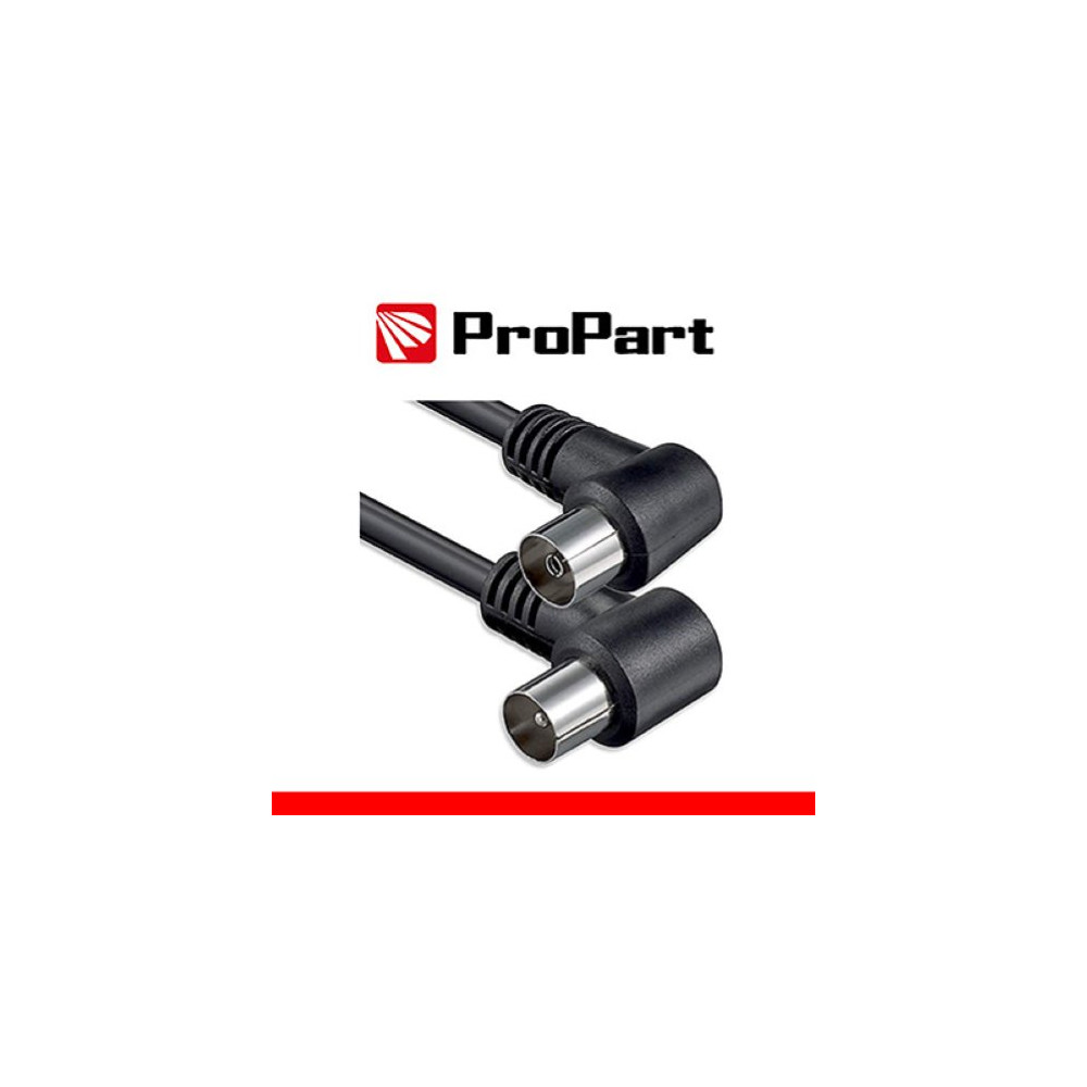 PROPART CAVO ANTENNA TV IEC 2.5M SP-PR 90Â° NERO