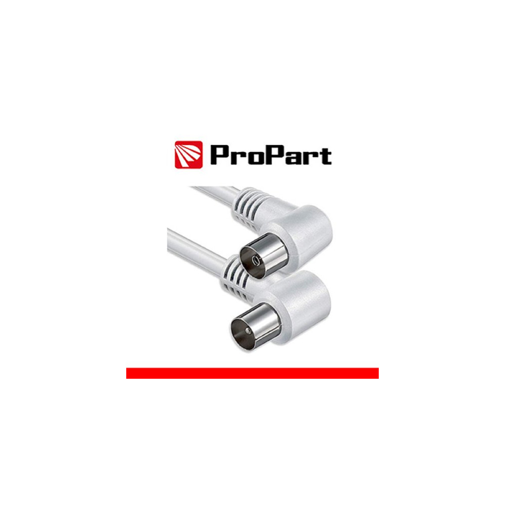PROPART CAVO ANTENNA TV IEC 2.5M SP-PR 90Â° BIANCO