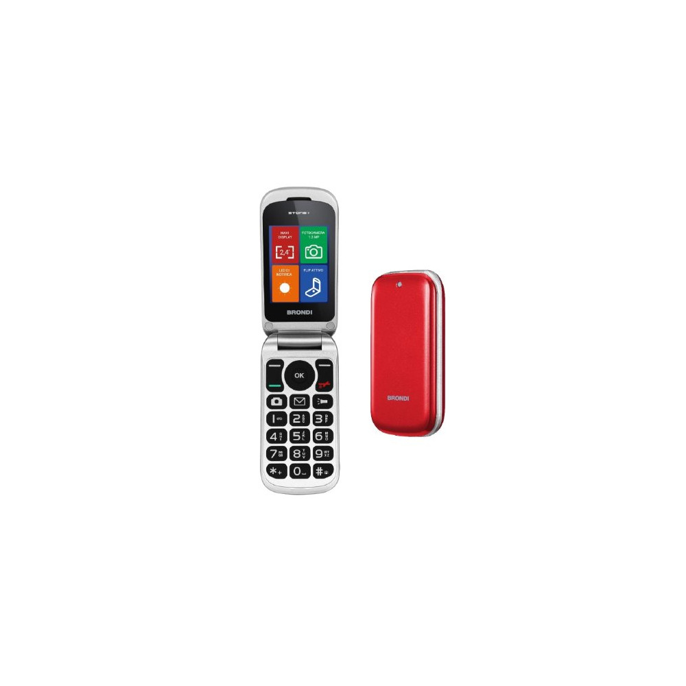 BRONDI STONE+ 2.4" DUAL SIM RED ITALIA SENIOR PHONE