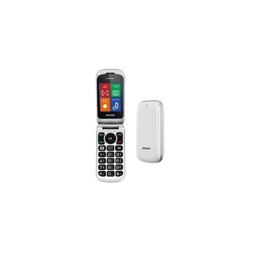 BRONDI STONE+ 2.4" DUAL SIM WHITE ITALIA SENIOR PHONE