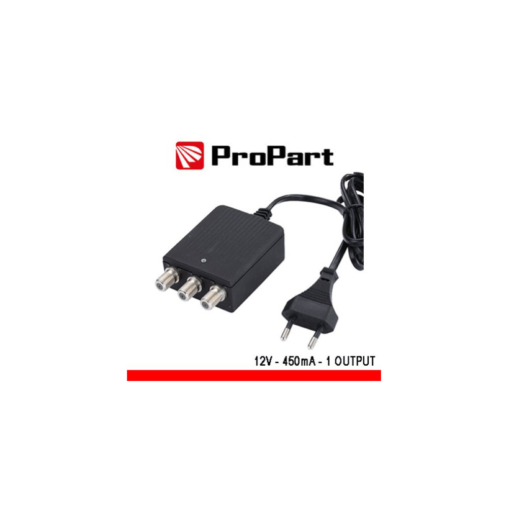 PROPART ALIMENTATORE PER AMPLIFICATORI D'ANTENNATV 12V 450MA 2USCITE