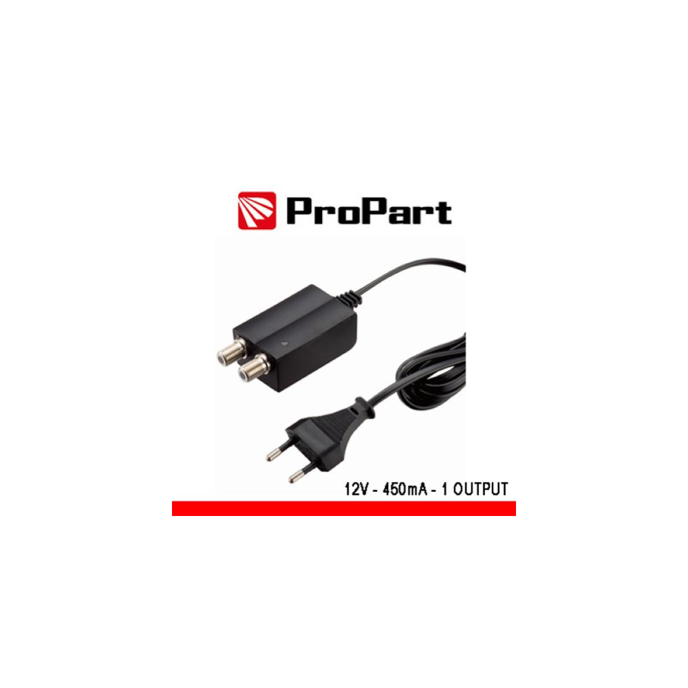 PROPART ALIMENTATORE PER AMPLIFICATORI D'ANTENNATV 12V 450MA 1USCITA