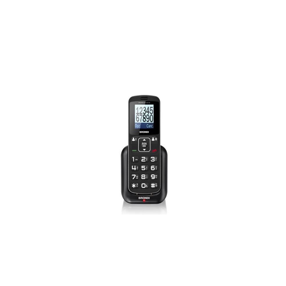 CELLULARE BRONDI AMICO HOME 1.77" BLACK SENIOR PHONE