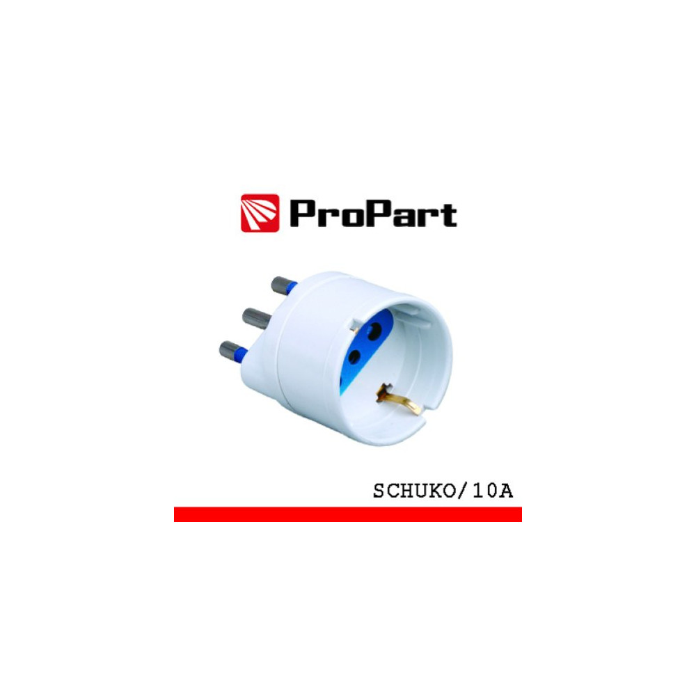 PROPART ADATTATORE SCHUKO SPINA16A POLYBAG