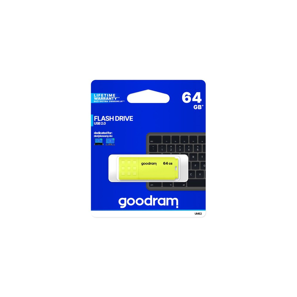 PENDRIVE GOODRAM 64GB UME2 YELLOW USB 2.0