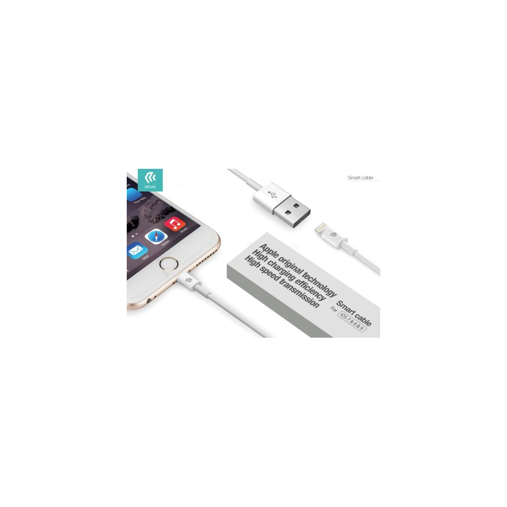 DEVIA CAVO SERIE SMART LIGHTNING APPLE LUNGHEZZA 2 METRI BIANCO
