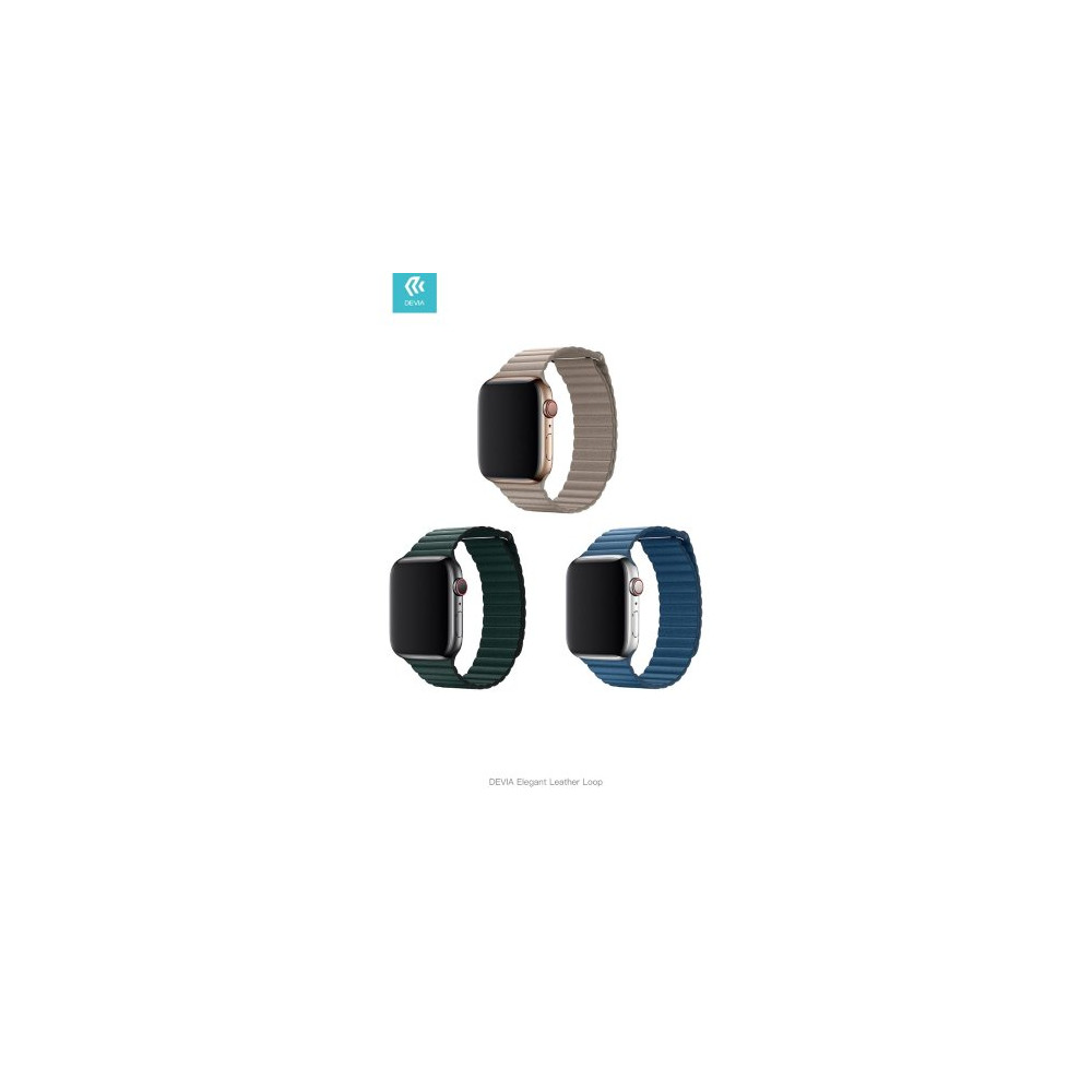 DEVIA CINTURINO APPLE WATCH 4 SERIE 44MM ELEGANT LEATHER CAPE COD