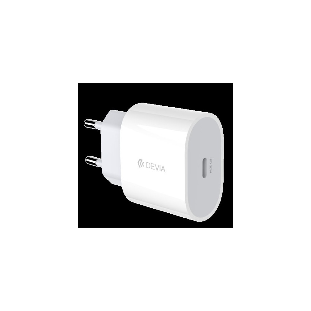 DEVIA CARICA BATTERIE SUPER RAPIDO OUT TIPO-C SISTEMA PD 20W BIANCO