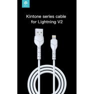 DEVIA KINTONE CAVO LIGHTNING APPLE 5V 2.1A 1M CARICA E DATI BIANCO