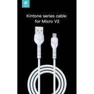 DEVIA KINTONE CAVO MICRO USB 5V 2.1A 1MT CARICA E DATI BIANCO