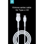 DEVIA KINTONE CAVO TIPO-C 5V 2.1A 1MT CARICA E DATI BIANCO