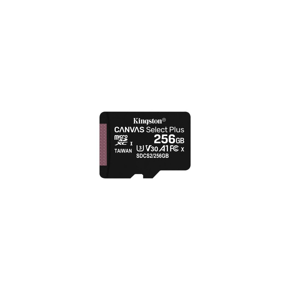 KINGSTON CANVAS SELECT PLUS 256GB MICRO SDXC CLASSE 10 UHS-I + ADATTATORE