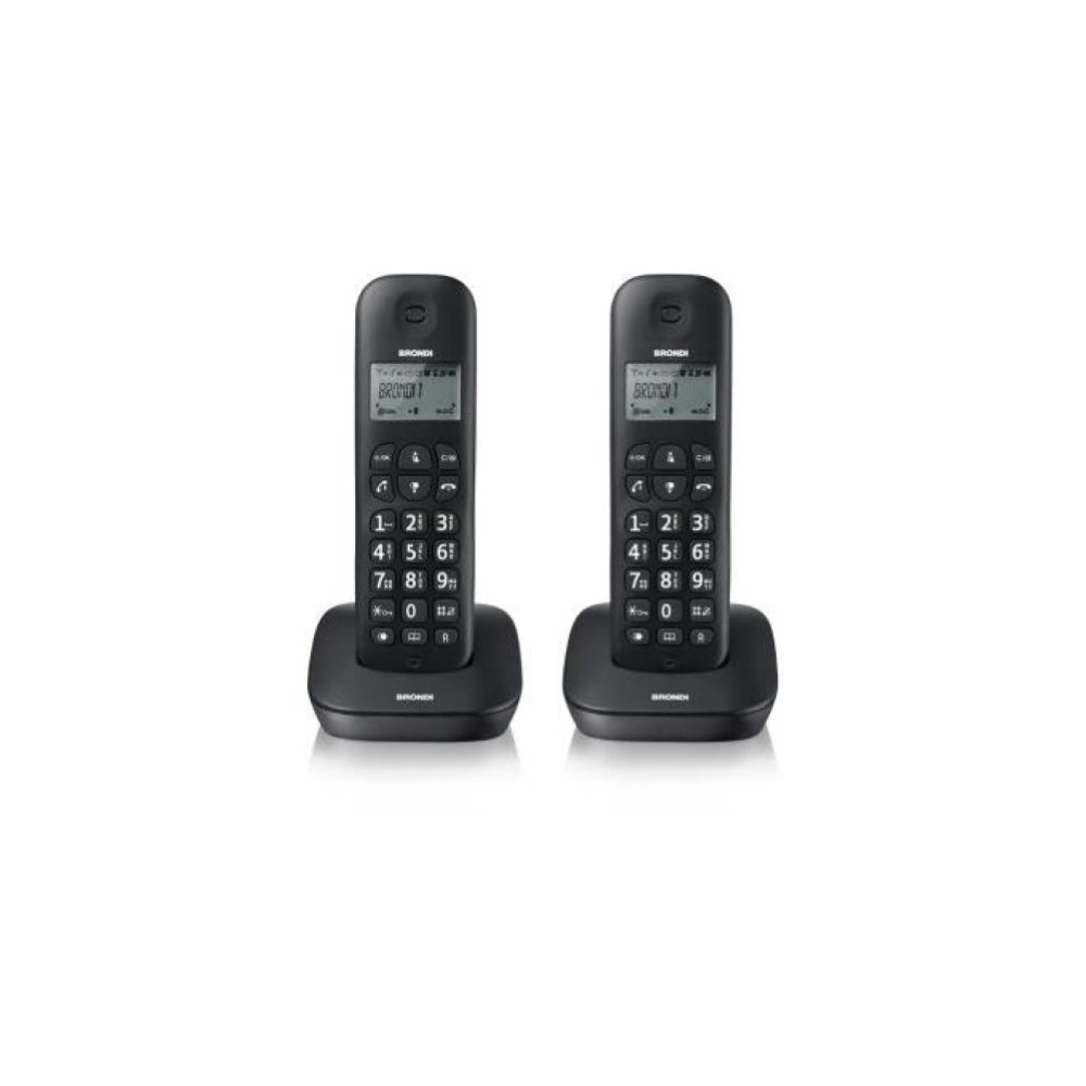 TELEFONO CORDLESS BRONDI GALA TWIN NERO