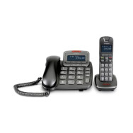 EMPORIA TH21ABB SET COMPOSTO DA TELEFONO CON FILO E CORDLESS DECT DISPLAY ILLUMINATO SEGRETERIA TELEFONICA NUMERI GRANDI VIVAVOC