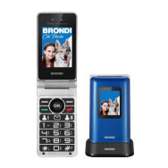 CELLULARE BRONDI AMICO PREZIOSO FLIP BLUE METAL DUAL