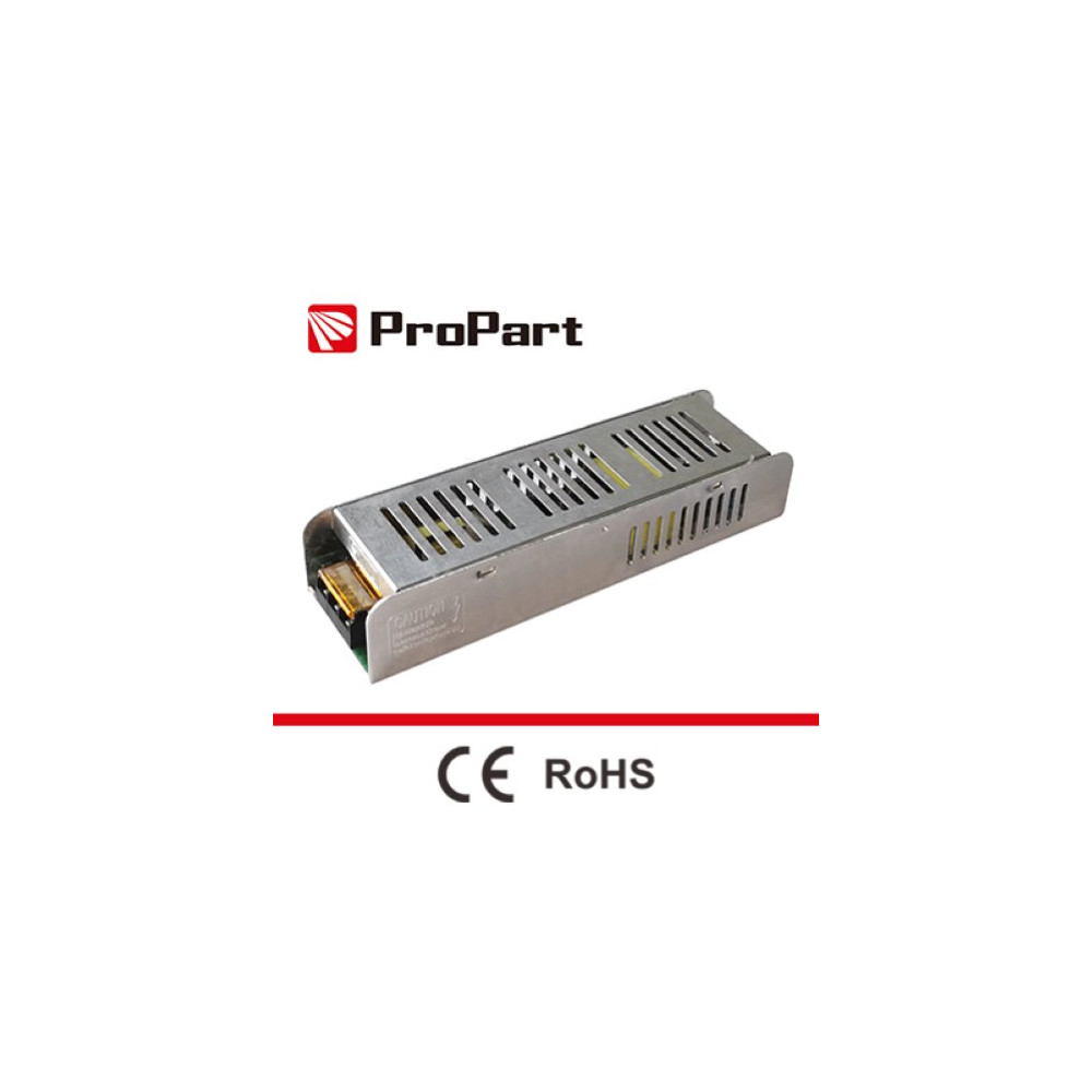 Metallico Alimentatore Scatolato Slim IP20 24V 150W 6.25A 188*45*35mm