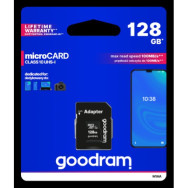 Goodram microSD 128GB CARD class 10 UHS I + adapter - retail blister