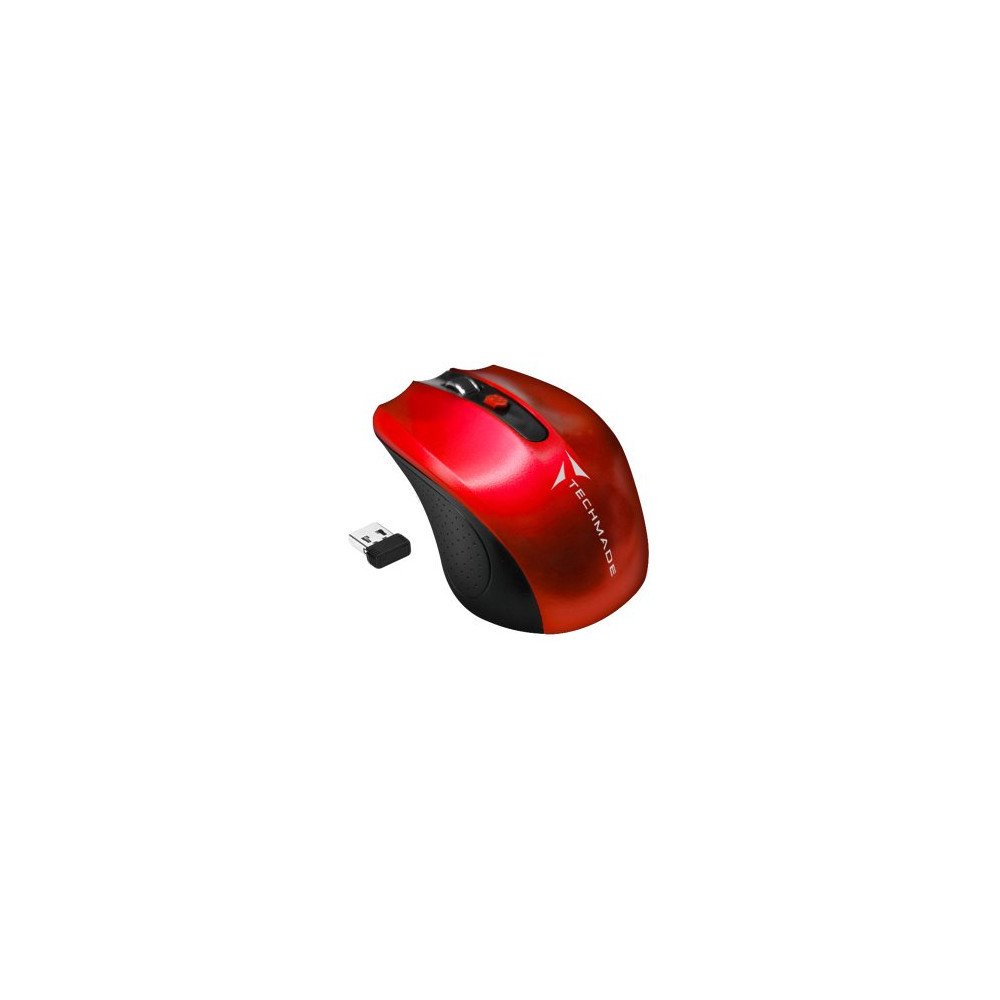 TECHMADE MOUSE OTTICO WIRELESS USB ROSSO TM-XJ30-RED