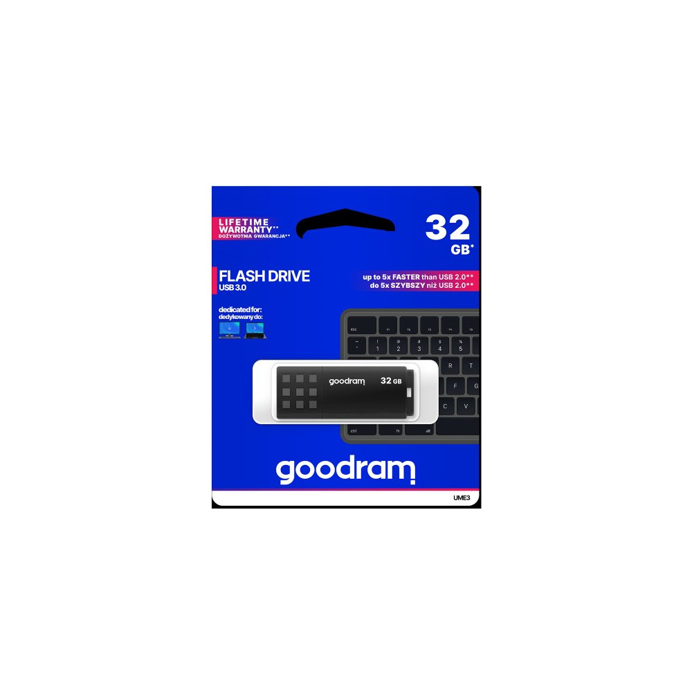 Pendrive GoodRAM 32GB BLACK USB 3.0 - retail blister