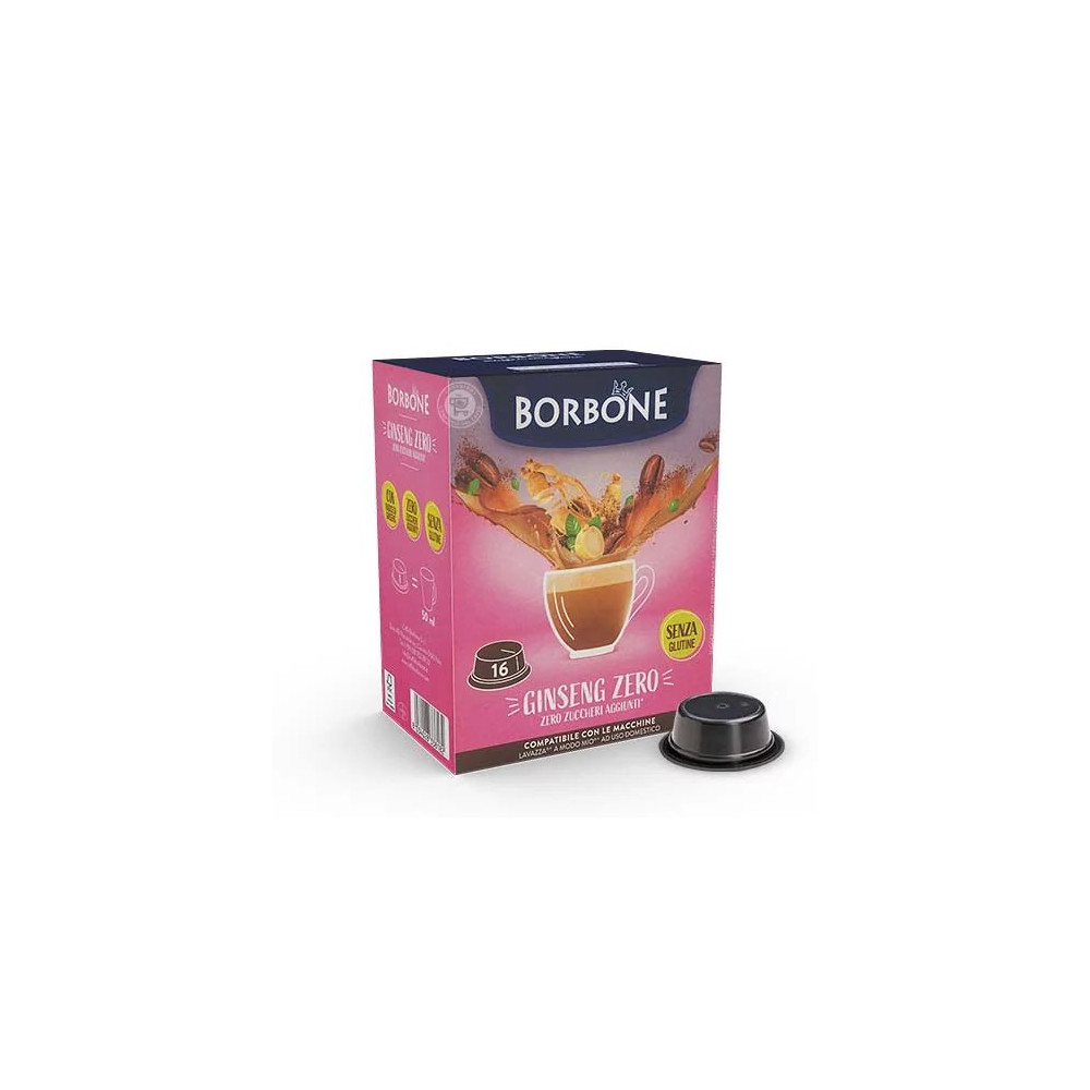 BORBONE GINSENG ZERO PER LAVAZZA A MODO MIO 16 CAPSULE