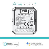 Homcloud Modulo PuIsante/Interruttore 4CH Wi-Fi da incasso