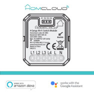 Homcloud Modulo PuIsante/Interruttore 4CH Wi-Fi da incasso