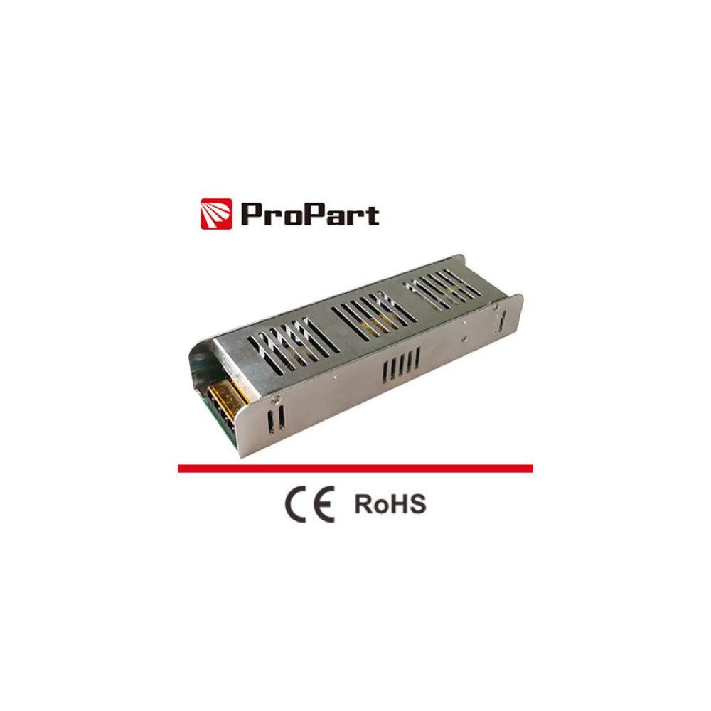 Metallico Alimentatore Scatolato Slim IP20 24V 200W 8.3A 223*65*40mm