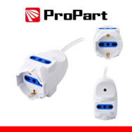 Propart Prolunga lineare con Multipresa volante 3 posti Spina 2P+T