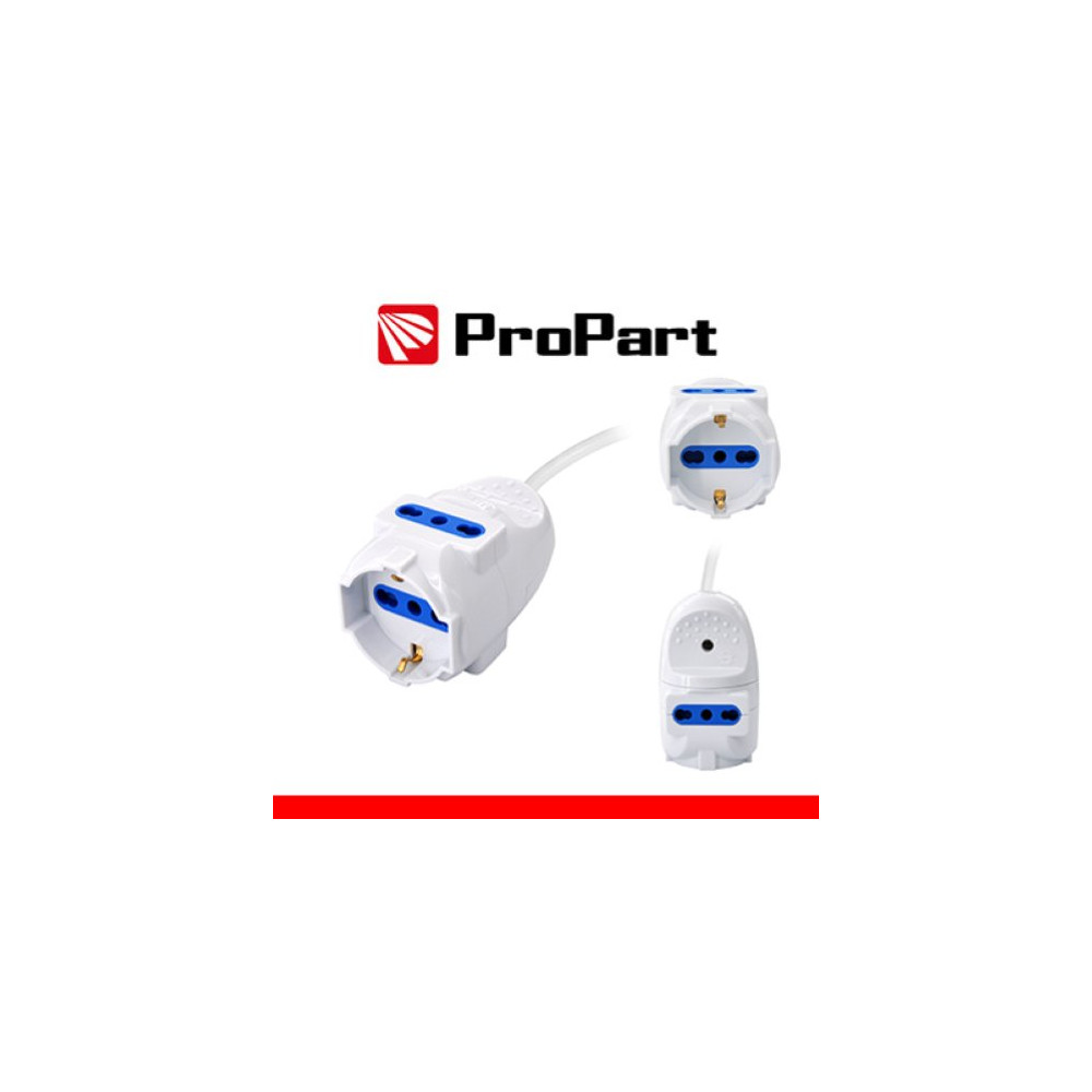 Propart Prolunga lineare con Multipresa volante 3 posti Spina 2P+T