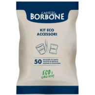 Borbone Kit Accessori EcoLogico 50pz Bicchierini+Bus.Zucc+Palette