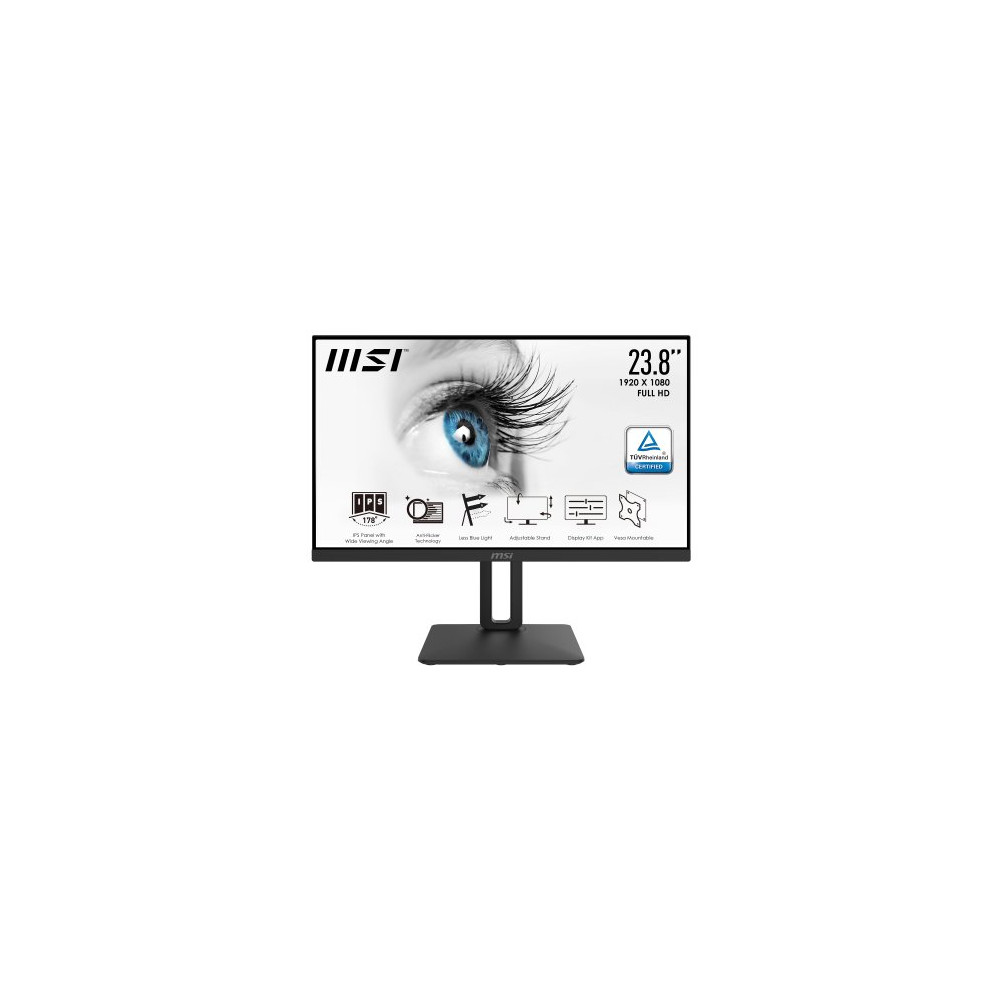 MONITOR MSI 23,8" VA HDMI VGA LED 16:9 VESA MSI PRO MP2412 BLACK VESA FHD