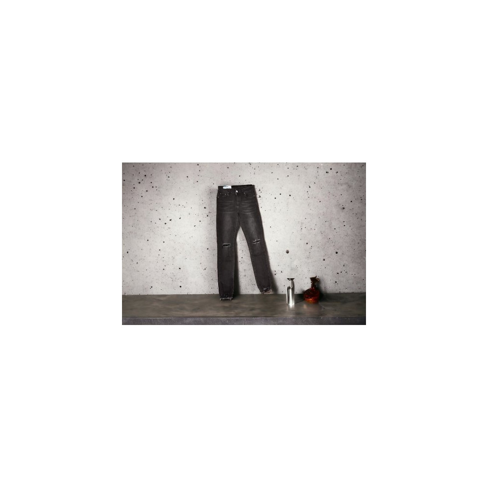 JEANS NERO CON STRAPPO TAGLIA M