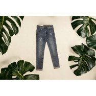 JEANS BLU CON RISVOLTO TAGLIA M