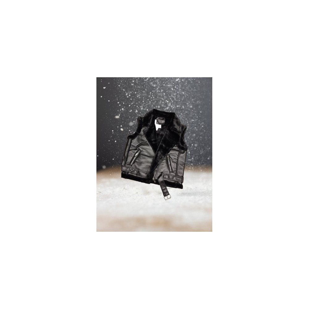 SMANICATO PELLICCIA NERO TAGLIA M MOD.OVER