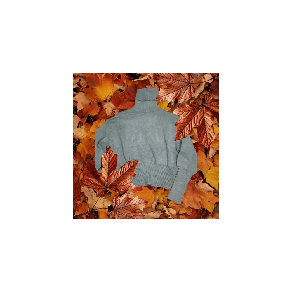 PULL AGATA COLLO ALTO ACQUA MARINA T.U.