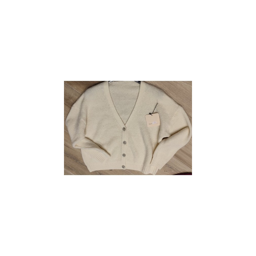 CARDIGAN SWAROVSKY BIANCO T.U.